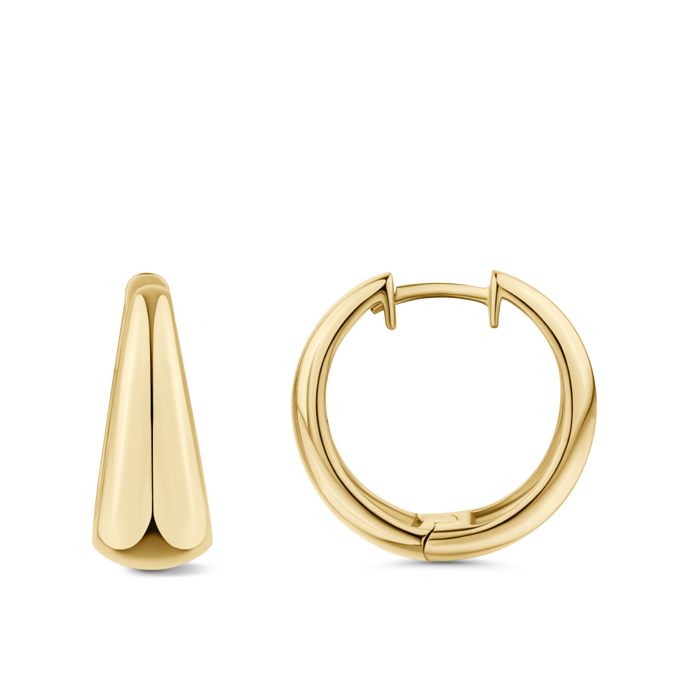 Graduated Huggie Earrings in 18ct Yellow Gold Hardy Brothers Jewellers