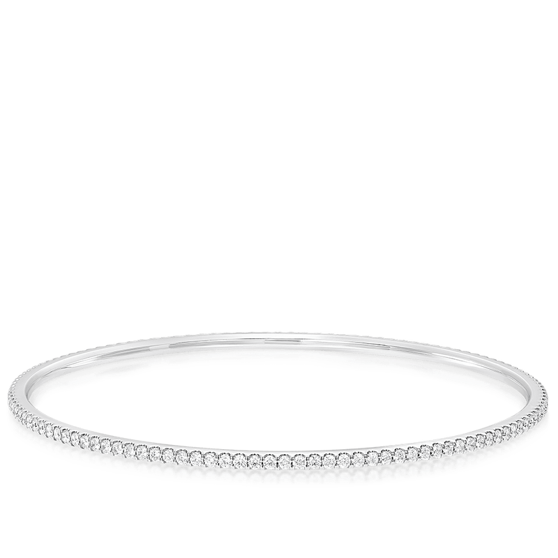 Quintessential 2.00 Carat Diamond Bangle in 18ct White Gold Hardy Brothers Jewellers
