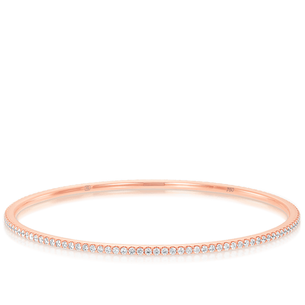 Quintessential 2.00 Carat Diamond Bangle in 18ct Rose Gold Hardy Brothers 