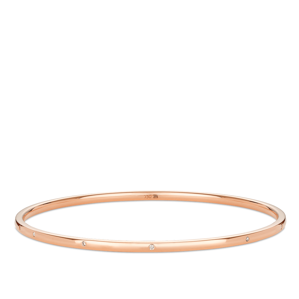 Quintessential Diamond Bangle in 18ct Rose Gold Hardy Brothers 