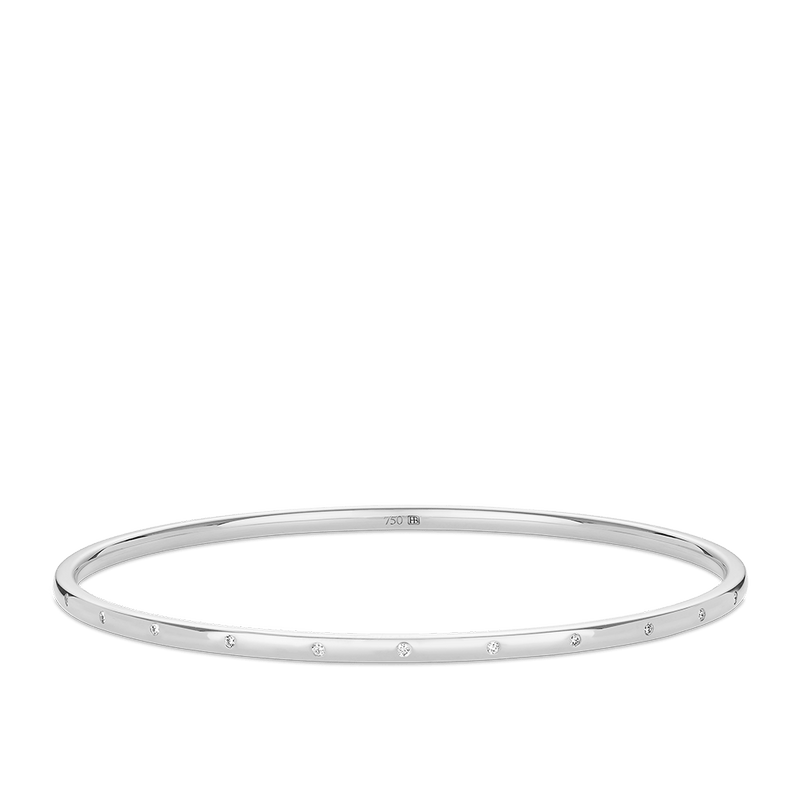 Quintessential Diamond Bangle in 18ct White Gold Hardy Brothers Jewellers
