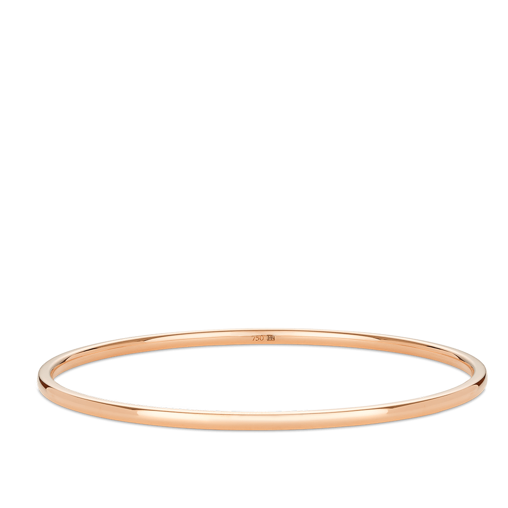 Quintessential Gold Bangle in 18ct Rose Gold Hardy Brothers 