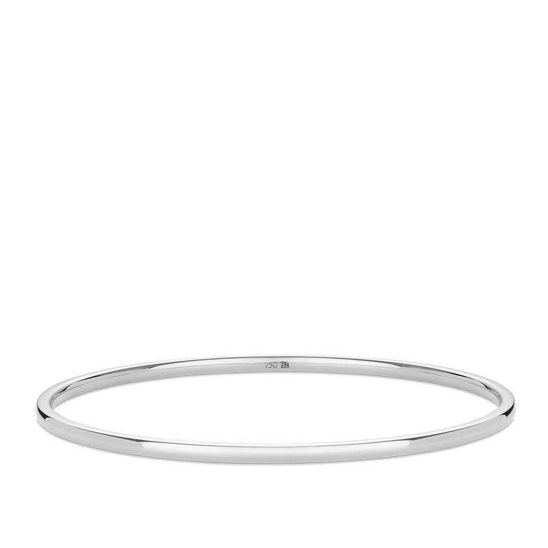 Solid white gold online bangle