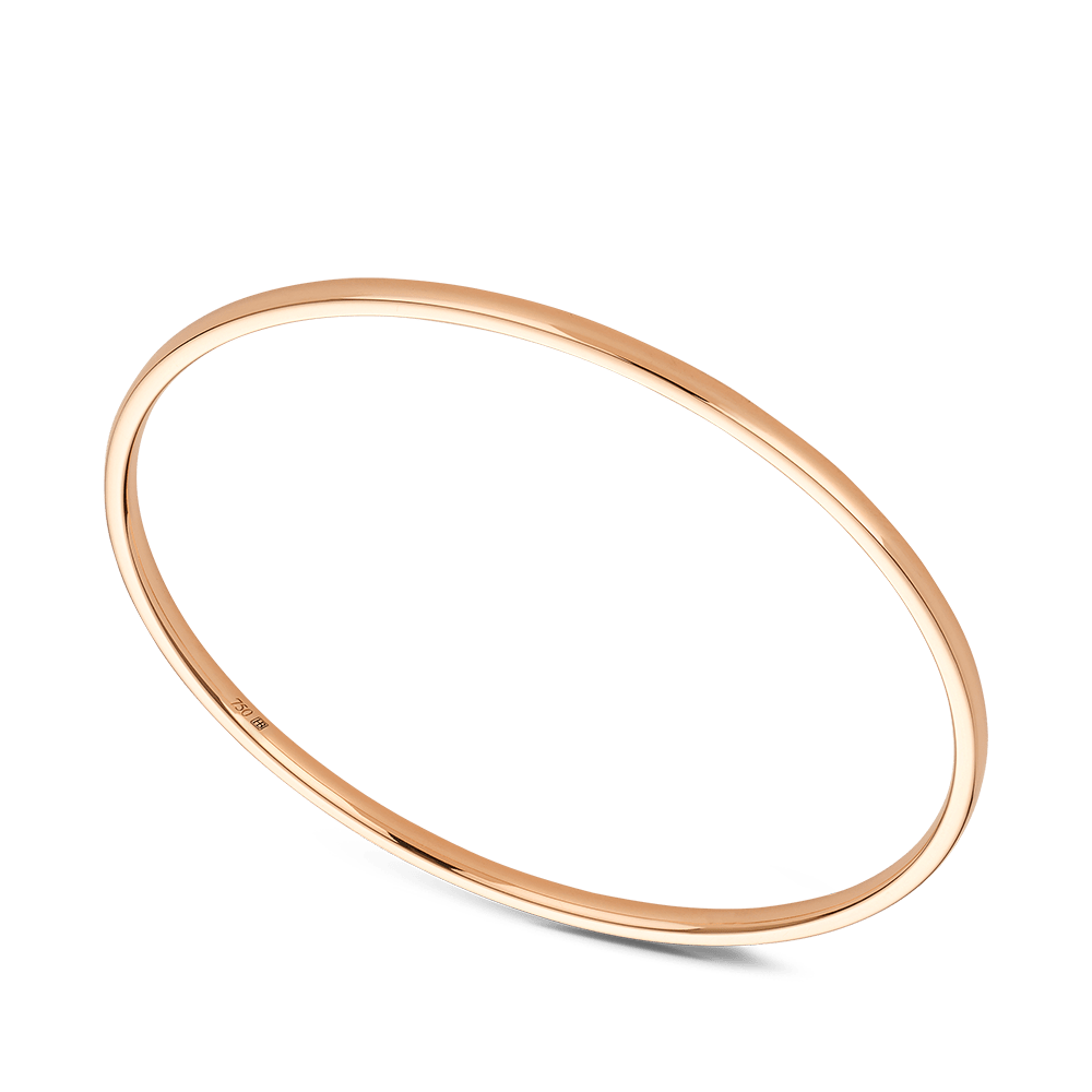 Quintessential Gold Bangle in 18ct Rose Gold Hardy Brothers 