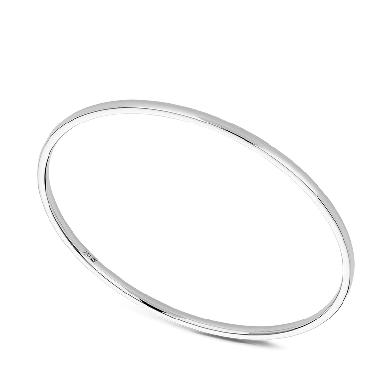 Quintessential Gold Bangle in 18ct White Gold Hardy Brothers Jewellers
