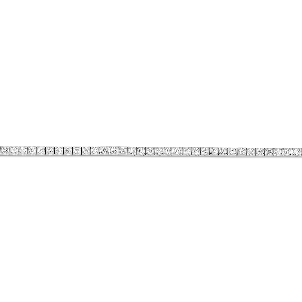 1.00 Carat Diamond Tennis Bracelet in 18ct White Gold Hardy Brothers 