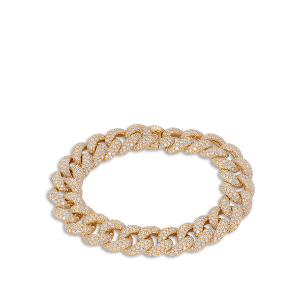 10.85 Carat Pavé Diamond Bracelet in 18ct Yellow Gold Hardy Brothers 