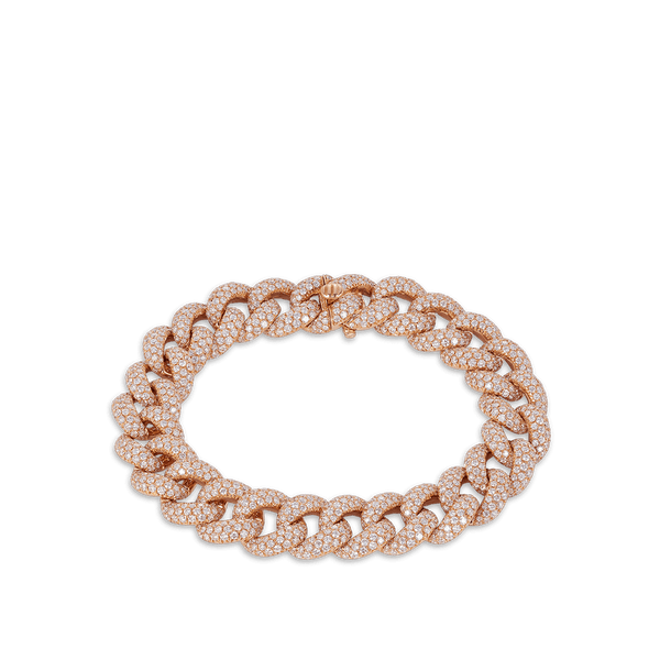 10.85 Carat Pavé Diamond Bracelet in 18ct Rose Gold Hardy Brothers 