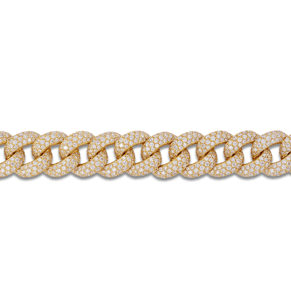 10.85 Carat Pavé Diamond Bracelet in 18ct Yellow Gold Hardy Brothers 