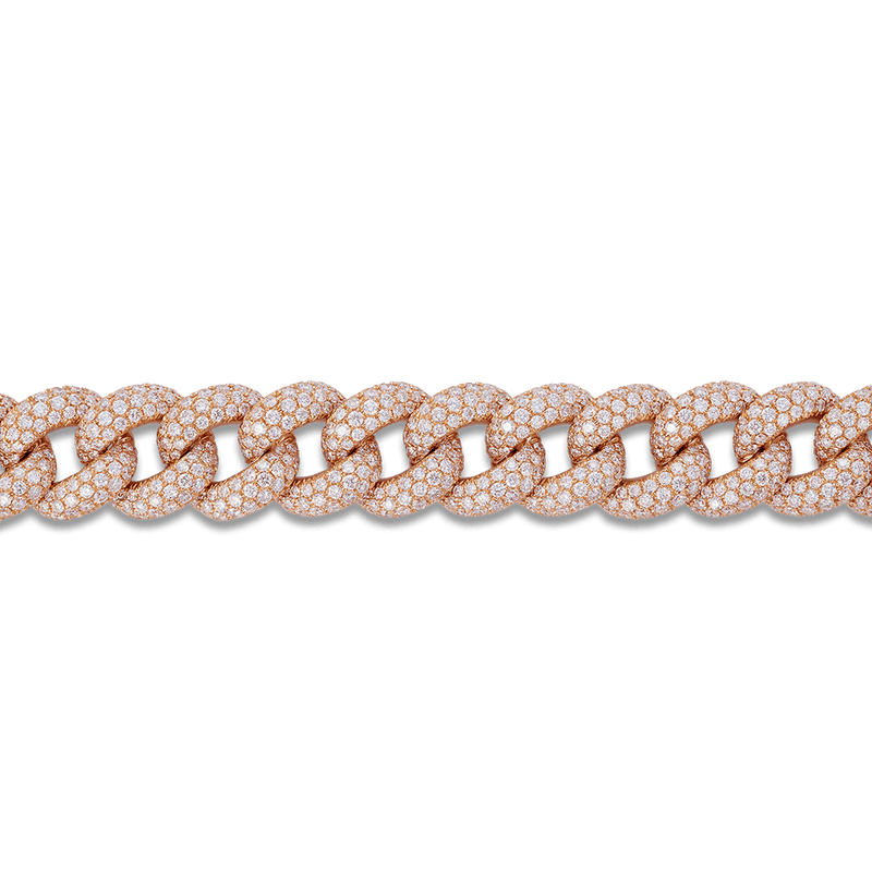 10.85 Carat Pavé Diamond Bracelet in 18ct Rose Gold Hardy Brothers 