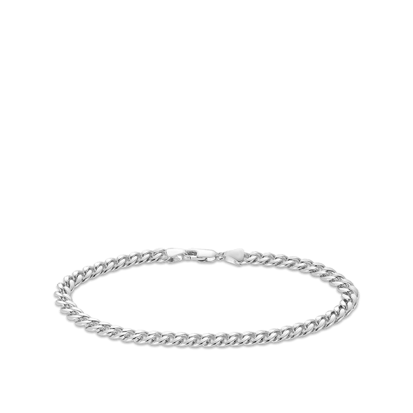 Miami Link Bracelet in 18ct White Gold Hardy Brothers 
