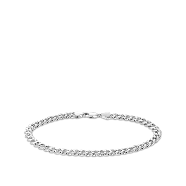 White gold deals chain bracelet mens