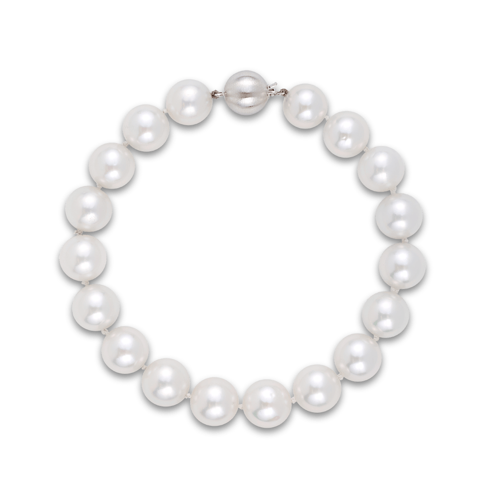Australian South Sea Pearl Bracelet in 18ct White Gold Hardy Brothers Jewellers