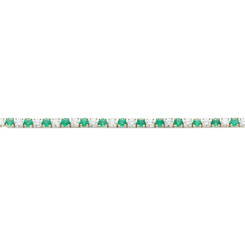 Emerald and Diamond Tennis Bracelet Hardy Brothers Jewellers