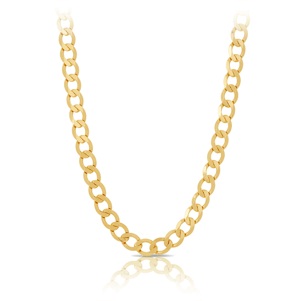 Curb Link Chain Necklace in 18ct Yellow Gold Hardy Brothers 