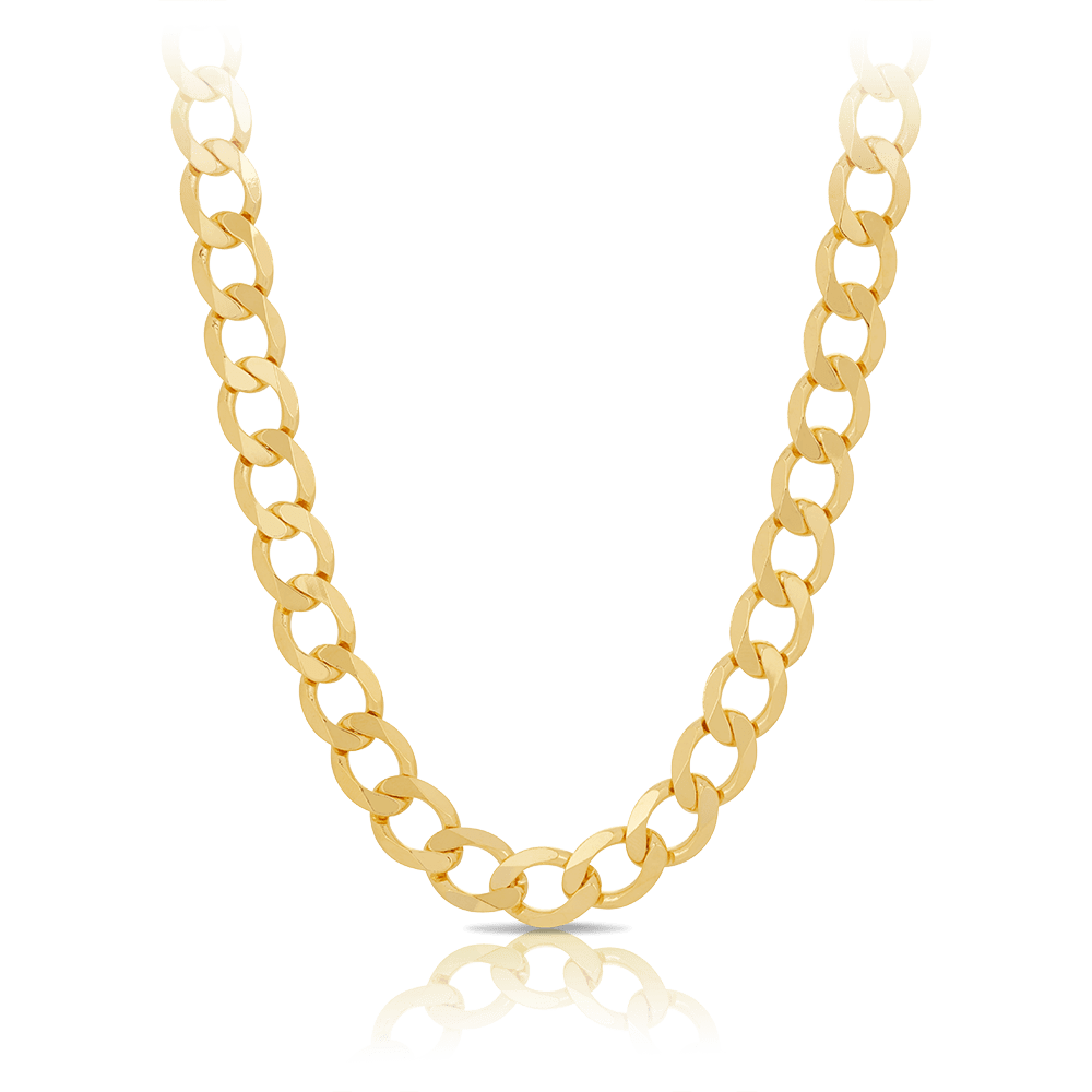 Curb Link Chain in 18ct Yellow Gold Hardy Brothers 