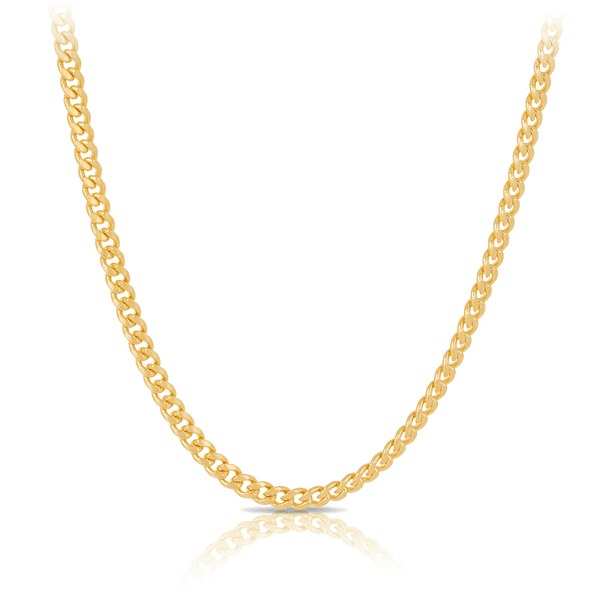 Miami Link Chain Necklace in 18ct Yellow Gold Hardy Brothers 