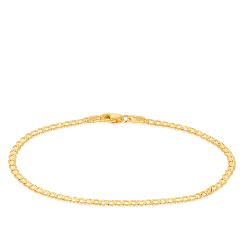 Curb Link Chain Bracelet in 18ct Yellow Gold Hardy Brothers 