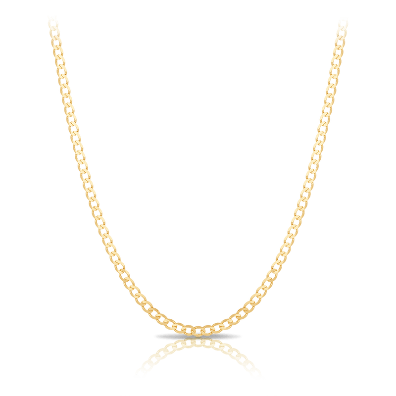 Cuban Curb Chain Necklace 14K Yellow Gold 22