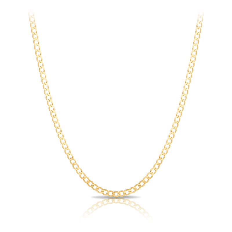 Curb Link Chain Necklace in 18ct Yellow Gold Hardy Brothers