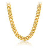 Miami Link Chain Necklace in 18ct Yellow Gold Hardy Brothers 