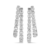 Quintessential 1.92 Carat Diamond Hoop Earrings in 18ct White Gold Hardy Brothers Jewellers