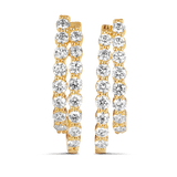 Quintessential 1.92 Carat Diamond Hoop Earrings in 18ct Yellow Gold Hardy Brothers 