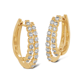 Quintessential 1.92 Carat Diamond Hoop Earrings in 18ct Yellow Gold Hardy Brothers 