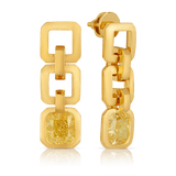 Vault 3.24 Carat Natural Fancy Yellow Diamond Earrings in 18ct Yellow Gold Hardy Brothers 