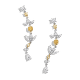 Vault 5.40 Carat Yellow and White Diamond Drop Earrings Hardy Brothers 