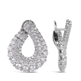 5.52 Carat Croissant Diamond Drop Earrings in 18ct White Gold Hardy Brothers 