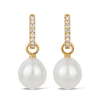 Diamond and Australian South Sea Pearl Earrings in 18ct Yellow Gold Hardy Brothers Jewellers