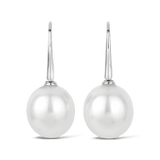 Australian South Sea Pearl Drop Earrings in 18ct White Gold Hardy Brothers Jewellers