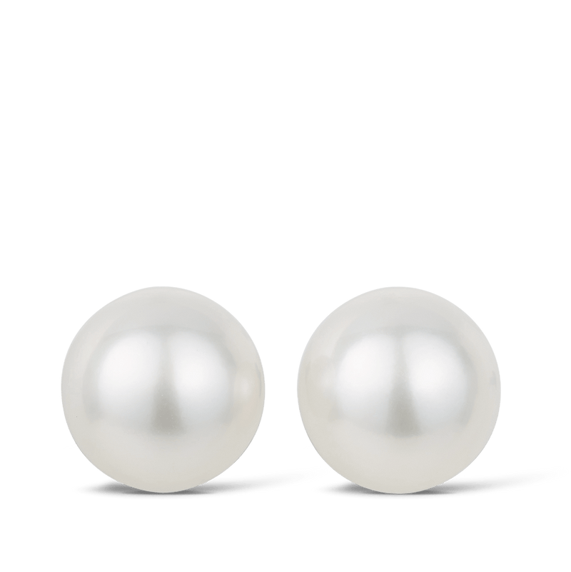 Australian South Sea Pearl Stud Earrings in 18ct Yellow Gold Hardy Brothers Jewellers