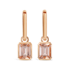 Bezel Set Morganite Drop Earrings in 18ct Rose Gold Hardy Brothers 
