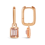Bezel Set Morganite Drop Earrings in 18ct Rose Gold Hardy Brothers 