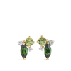 Ear Party Tourmaline Peridot and Diamond Cluster Stud Earrings Hardy Brothers 