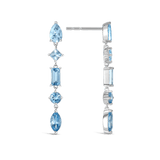 Aquamarine Drop Earrings in 18ct White Gold