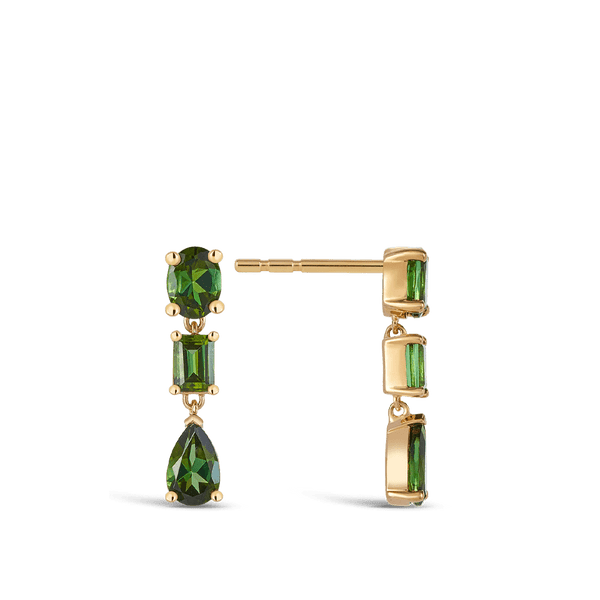 Graduated Tourmaline Earrings in 18ct Yellow Gold Hardy Brothers 