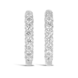 Quintessential 1.04 Carat Oval Diamond Hoop Earrings in 18ct White Gold Hardy Brothers 