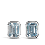 Quintessential Colour Aquamarine Earrings in 18ct White Gold Hardy Brothers 