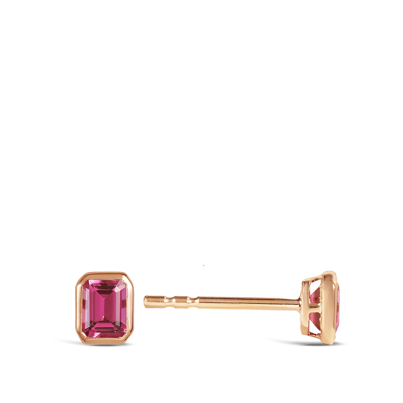 Quintessential Colour Pink Tourmaline Earrings in 18ct Rose Gold Hardy Brothers 