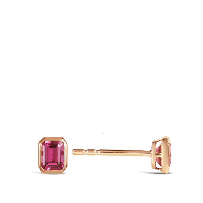 Quintessential Colour Pink Tourmaline Earrings in 18ct Rose Gold Hardy Brothers 