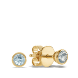 Quintessential Colour Aquamarine Earrings in 18ct Yellow Gold Hardy Brothers 