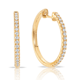 Quintessential 0.50 Carat Diamond Hoop Earrings in 18ct Yellow Gold Hardy Brothers Jewellers