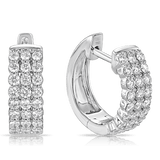 Quintessential 0.50 Carat Diamond Hoop Earrings in 18ct White Gold Hardy Brothers Jewellers