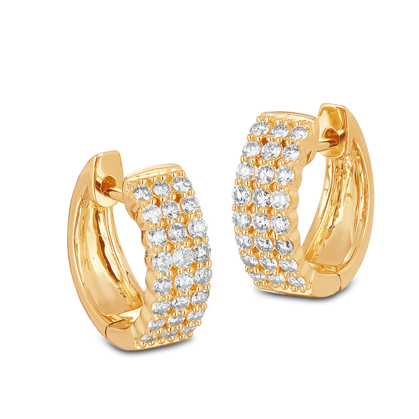 Quintessential 0.50 Carat Diamond Hoop Earrings in 18ct Yellow Gold Hardy Brothers Jewellers