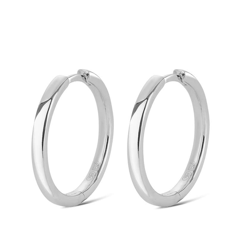White gold hoop earrings for deals women