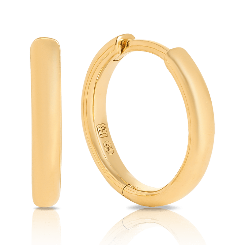 Quintessential 18ct Yellow Gold Hoop Earrings Hardy Brothers 