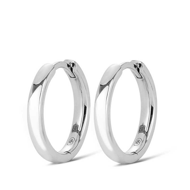 Quintessential 18ct White Gold Hoop Earrings Hardy Brothers Jewellers